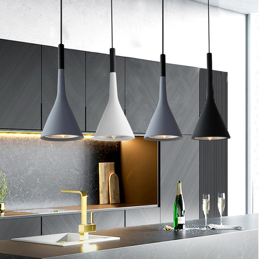 Nordic Minimalism Aluminum Horn Chandelier Restaurant Bar Lamp