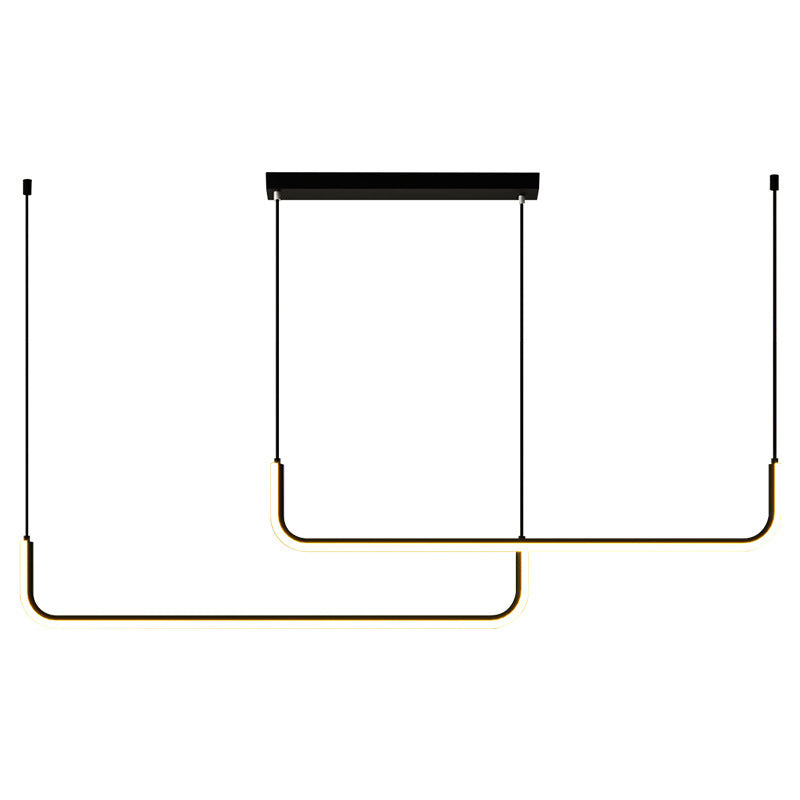 Creative Led Chandelier Minimalist Strip Wide Pressure Lamp