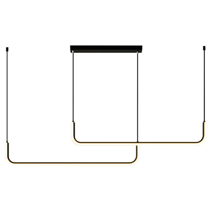 Creative Led Chandelier Minimalist Strip Wide Pressure Lamp