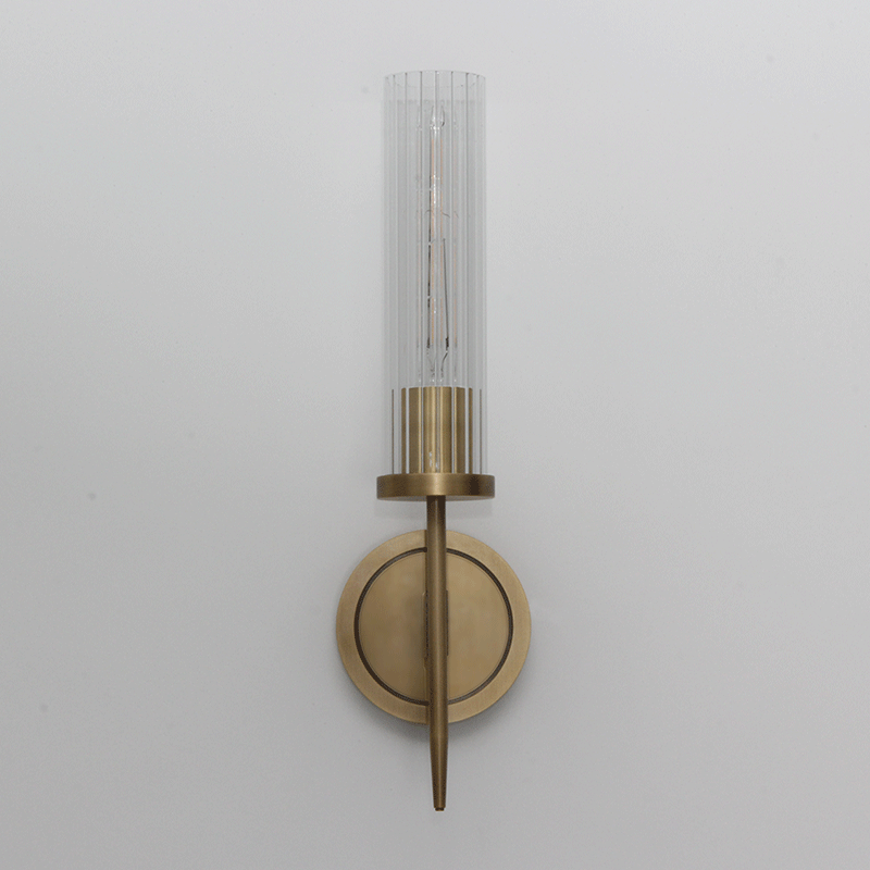 Modern Glass Wall Lamp - Copper or Iron Single Head