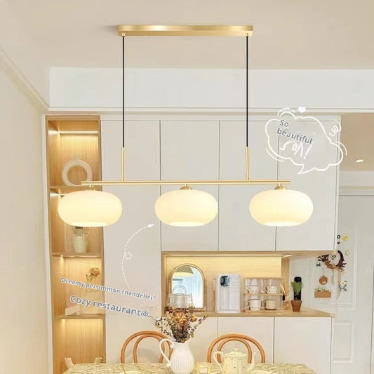 Cream Persimmon 3-Head Modern Ceiling Chandelier