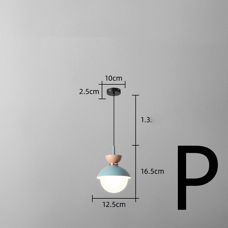 Nordic Bedside Small Chandelier Bar Art Three-head Dining Room Lamp