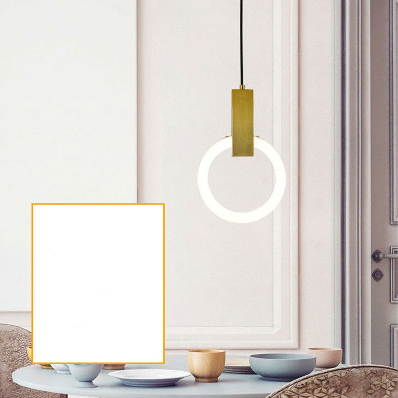 Nordic Minimalist Postmodern Halo Oval Small Chandelier