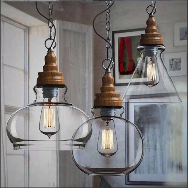 Fashionable Transparent Glass Chandelier For Household Use