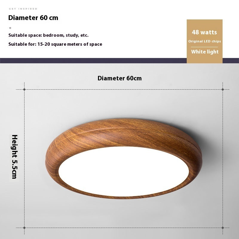 Bedroom Ceiling Lamp Creative Walnut Colors