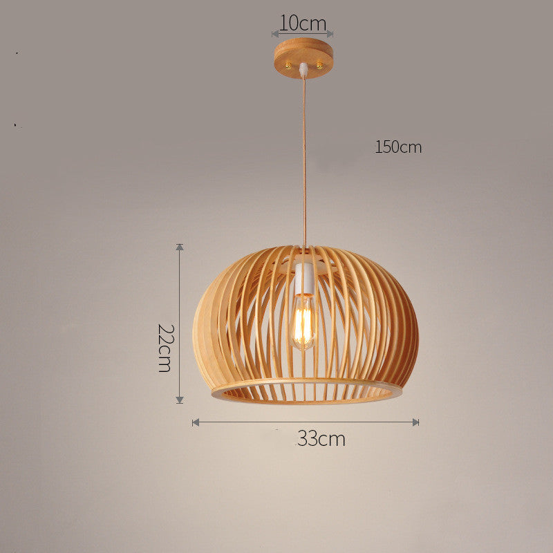 Lámpara colgante de madera nórdica de media luna - Minimalista moderna