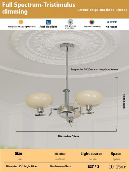 Living Room Chandelier Retro Cream Bedroom Dining Room Lamps