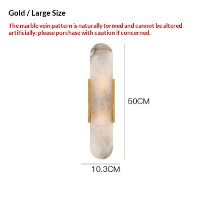 Modern Marble Wall Sconce Black Gold