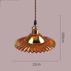 Nordic Glass Pendant Chandelier Copper Fixture