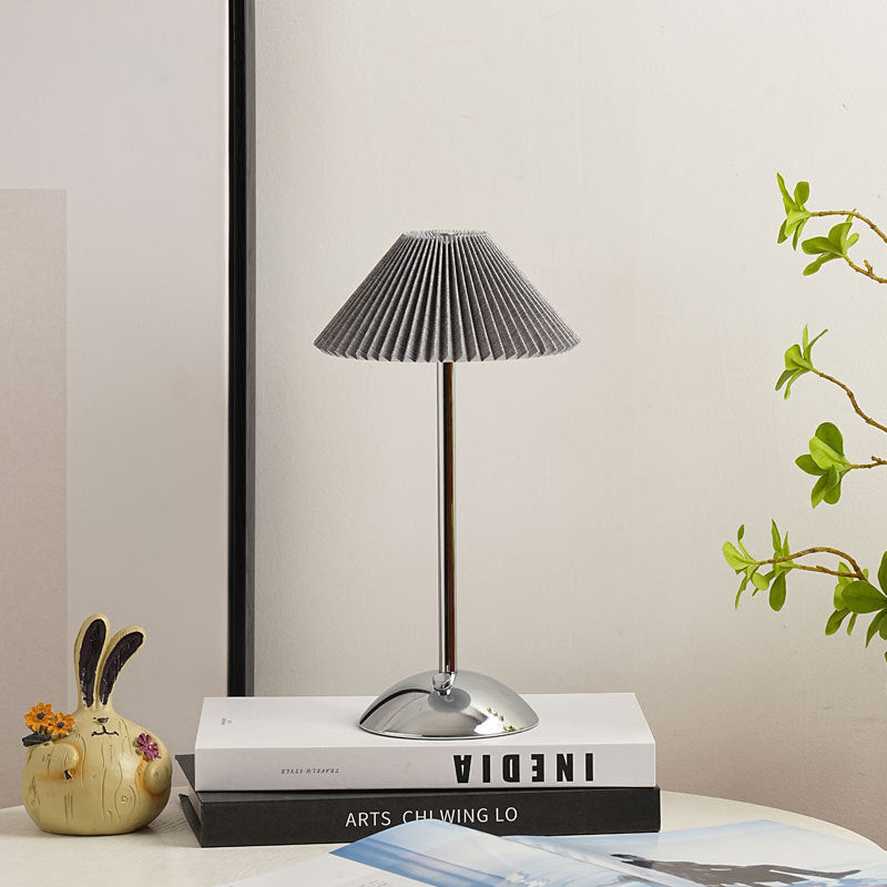 Bedroom Bedside Lamp Pleated Atmosphere Charging
