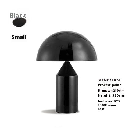 Hardware Mushroom-shaped Haircut Table Creative Bedside Lamp