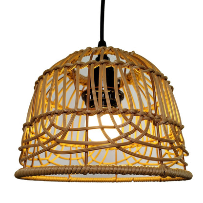 Handmade Woven Rattan American Simple Chandelier Decoration
