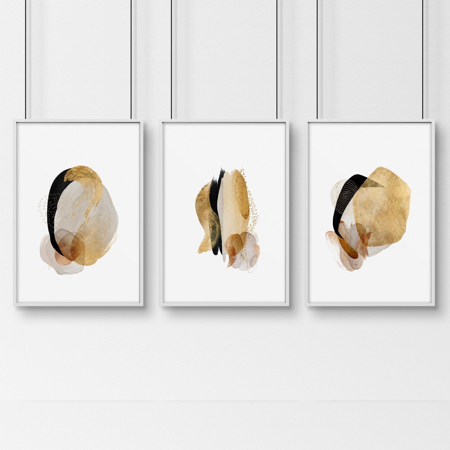 Abstract prints | set of 3 wall art for living room