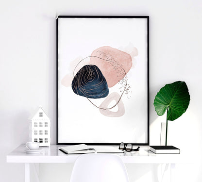 Mid century art prints | set of 3 wall art