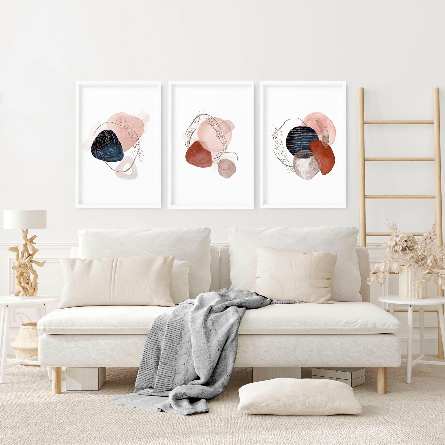 Mid century art prints | set of 3 wall art
