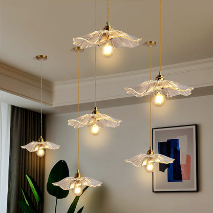 Japanese Glass Dining Room Bedside Chandelier Corridor Light Ceiling Lamp