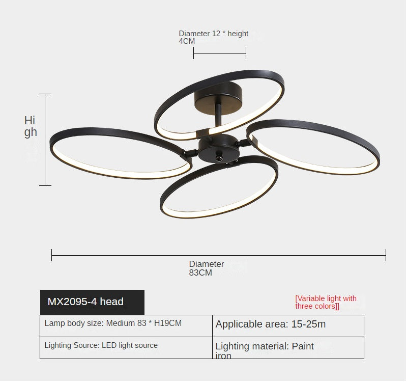 New Modern Minimalist Creative Personality Ring Led Chandelier