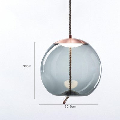 Modern Glass Pendant Chandelier with LED Light