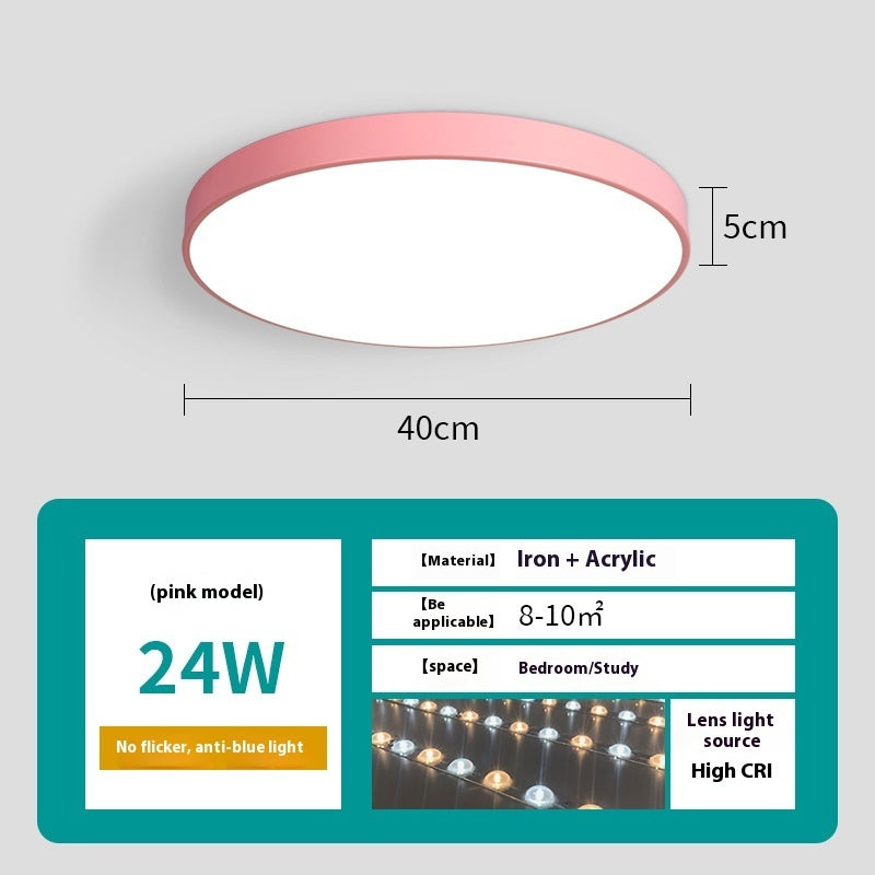 Led Ceiling Light Simple Living Room Round Nail Lamp For Domestic Use