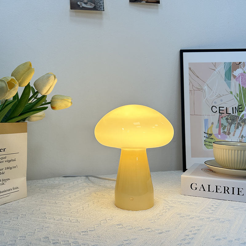 Bedside Table Lamp Glass Mushroom Lamp Decoration