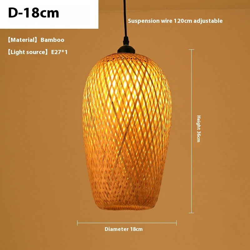 Bamboo Manual Zen Study Chandelier