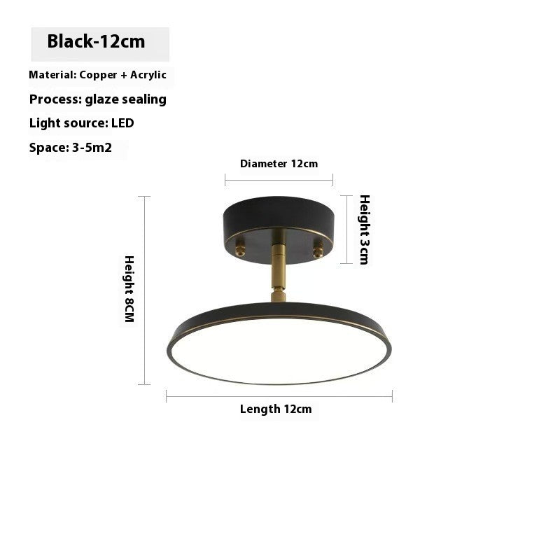 Copper Rotatable Small Ceiling Aisle Light