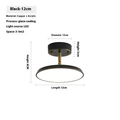 Copper Rotatable Small Ceiling Aisle Light