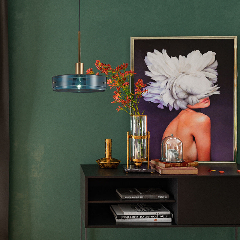 Modern Minimalist Glass Restaurant Single-head Droplight