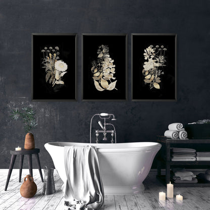 Classy bathroom wall art uk | set of 3 wall art prints