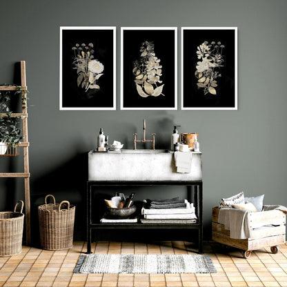 Classy bathroom wall art uk | set of 3 wall art prints