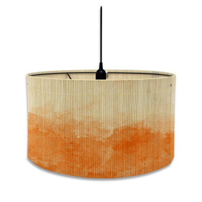 European Watercolor Gradient Printing Abstract Bamboo Lampshade Home Decoration E27 Screw Mouth