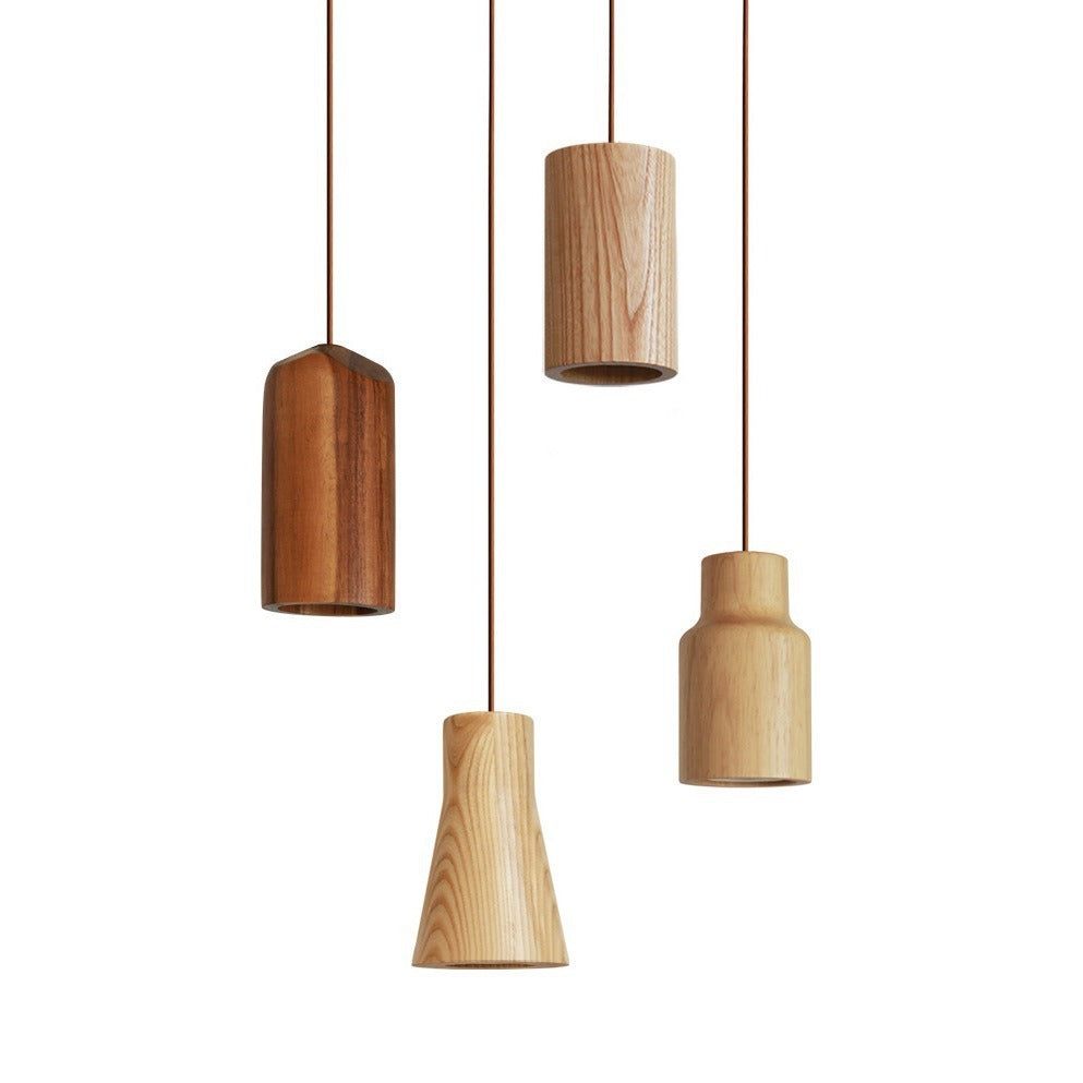 Bedroom Light Wooden Creative Restaurant Front Desk Small Droplight