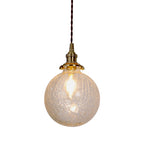 Japanese Round Retro Copper Pendant Light