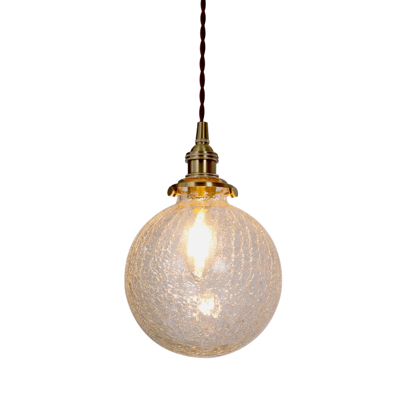 Japanese Round Retro Copper Pendant Light