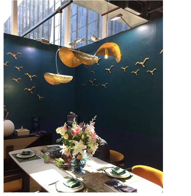 Retro Designer Lotus Leaf Chandelier