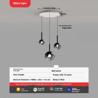 Modern Glass Pendant Chandelier for Staircase