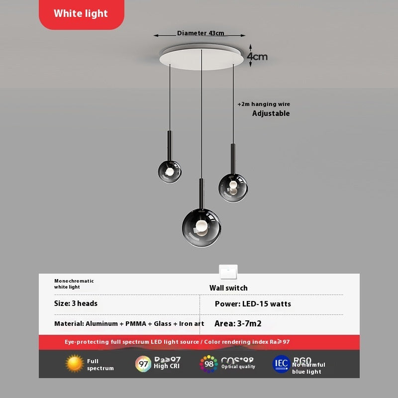 Modern Glass Pendant Chandelier for Staircase