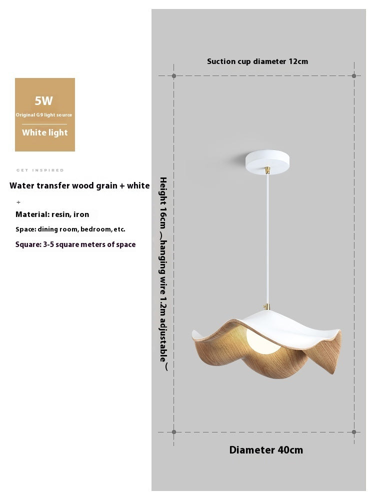 Lotus Leaf Dining-room Lamp Log Pattern Chandelier