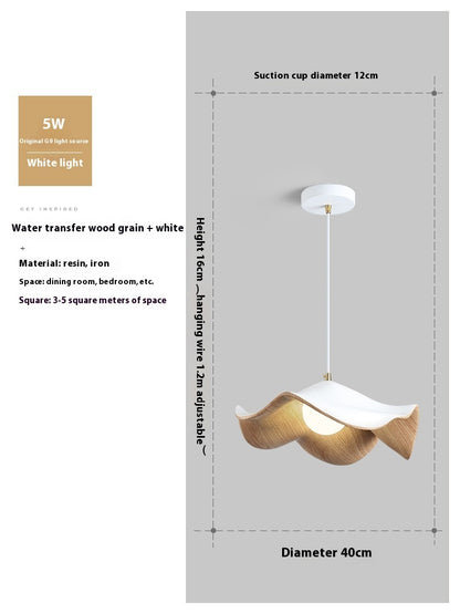 Lotus Leaf Dining-room Lamp Log Pattern Chandelier