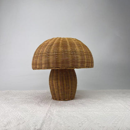 Bohemian Style Bedside Decorative Woven Creative Desktop Decoration Mushroom Table Lamp