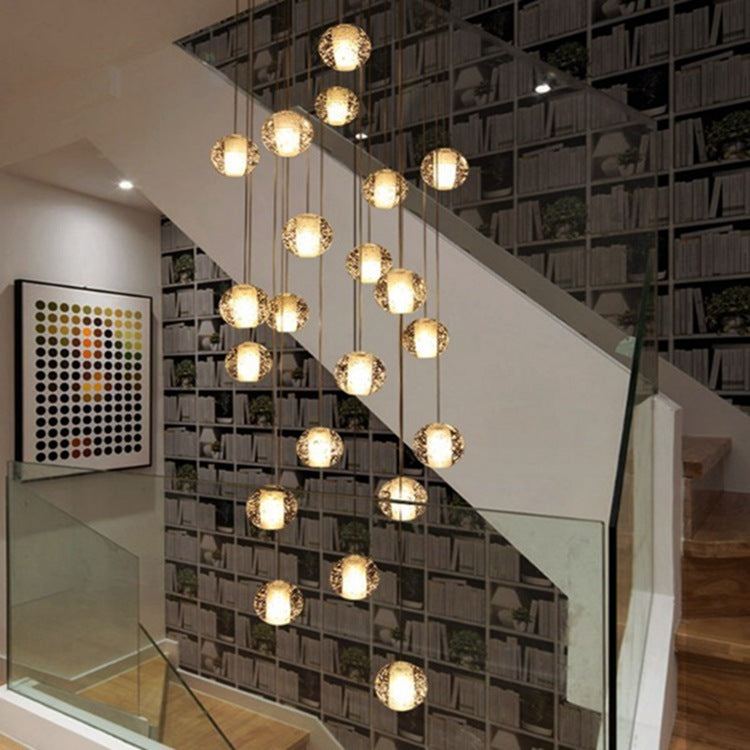 Crystal Staircase Chandelier Modern Minimalist Duplex Staircase