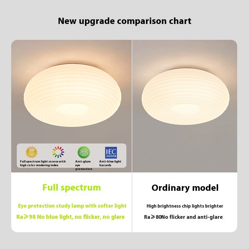 Full Spectrum Bedroom Light Nordic Minimalist Modern Cream Storm Lantern