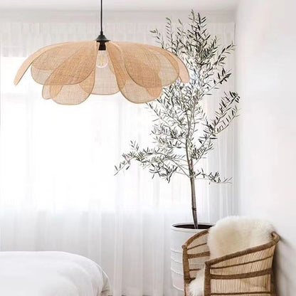 Creative Handmade Rattan Petal Chandelier