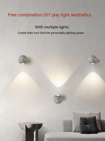 Creative Bedside-use Wall Lamp Punch-free Magnetic