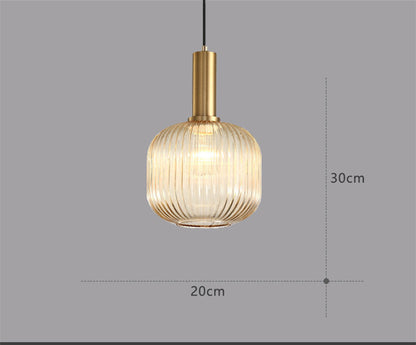 Bedroom Bedside Simple Bar Glass Chandelier Retro Lamps