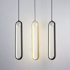 Nordic Minimalist Oval Aluminum Pendant Light