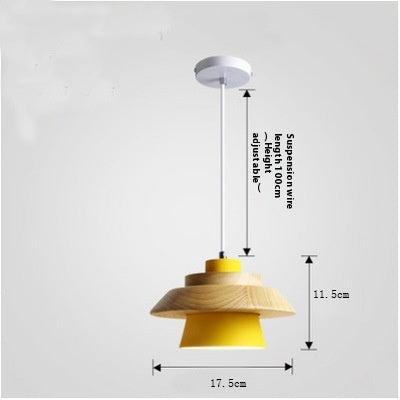 Alloy Japanese Wooden Modern Minimalist Restaurant Small Pendant Lamp