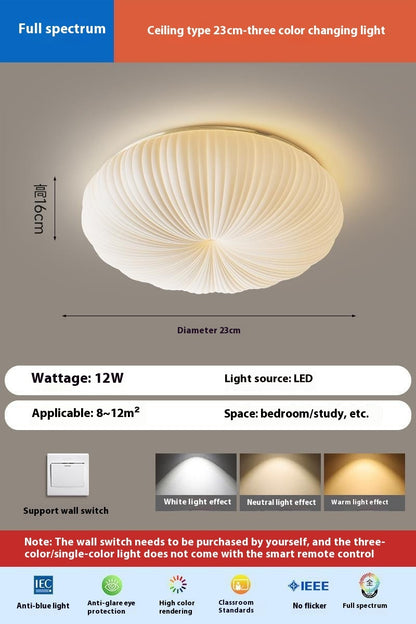Bedroom Ceiling Lamp Modern Minimalist Nordic Cream Style Warm Creative Eye Protection