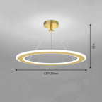 Modern Iron Circular LED Ceiling Chandelier