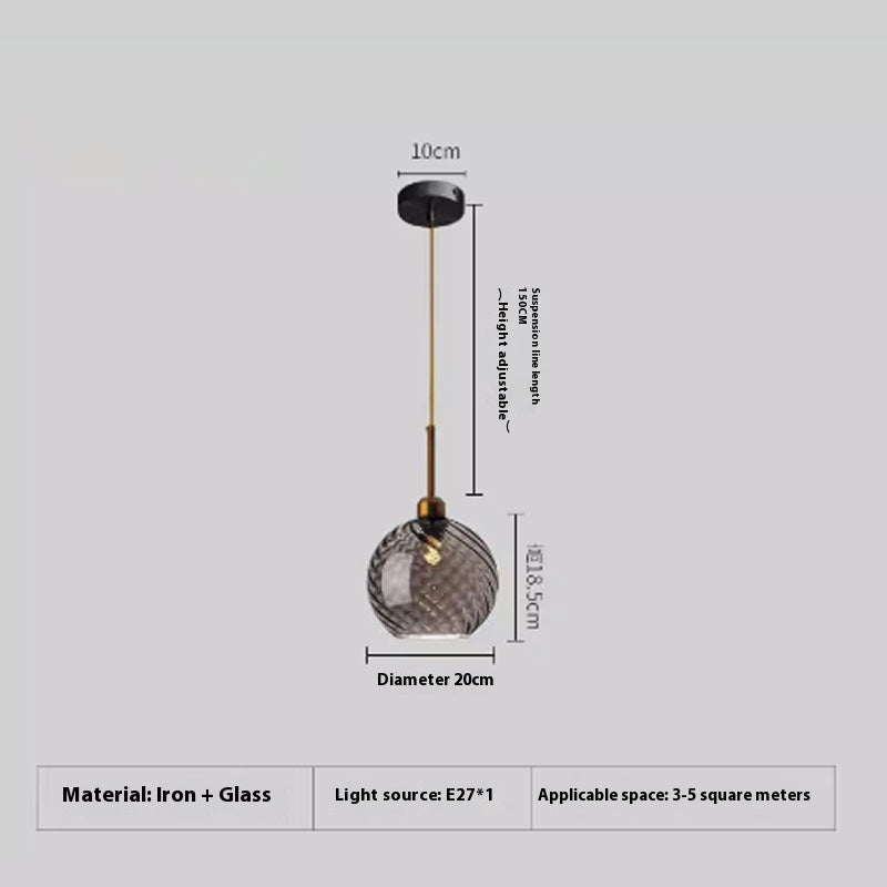 Modern Glass Pendant Chandelier for Bedroom